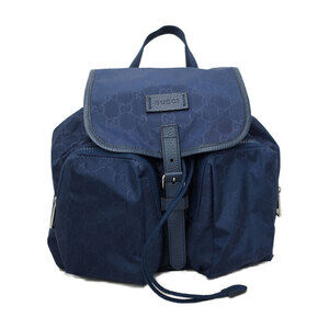 Gucci GG Monogram Pattern Backpack Black